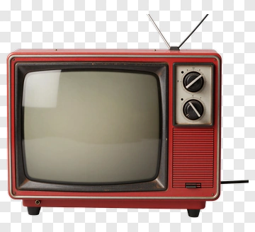 Vintage Red Television PNG