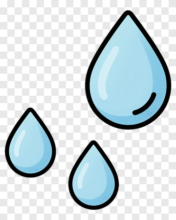 Cartoon Water Droplets PNG