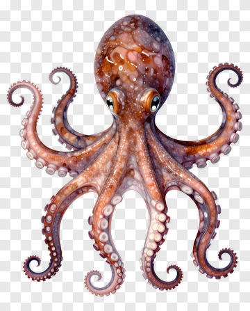 Cartoon Octopus PNG