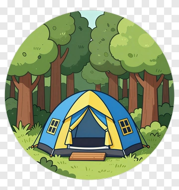 Camping Tent In A Forest PNG