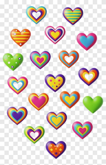 Colorful Heart Icons Collection PNG