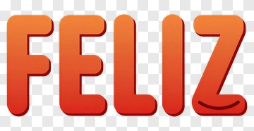 Feliz Text Design PNG