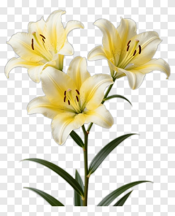 Yellow Lily Flower Bouquet PNG