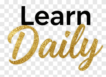 Learn Daily Text Design PNG