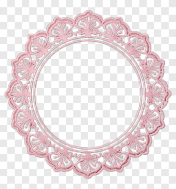 Pink Decorative Lace Frame PNG