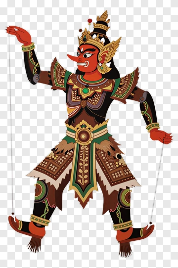 Traditional Puppet Character In Colorful Costume PNG