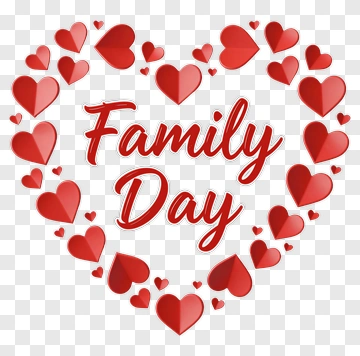 Family Day Heart Design PNG