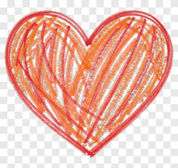Colorful Heart Drawing PNG
