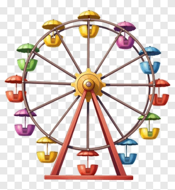 Colorful Ferris Wheel PNG