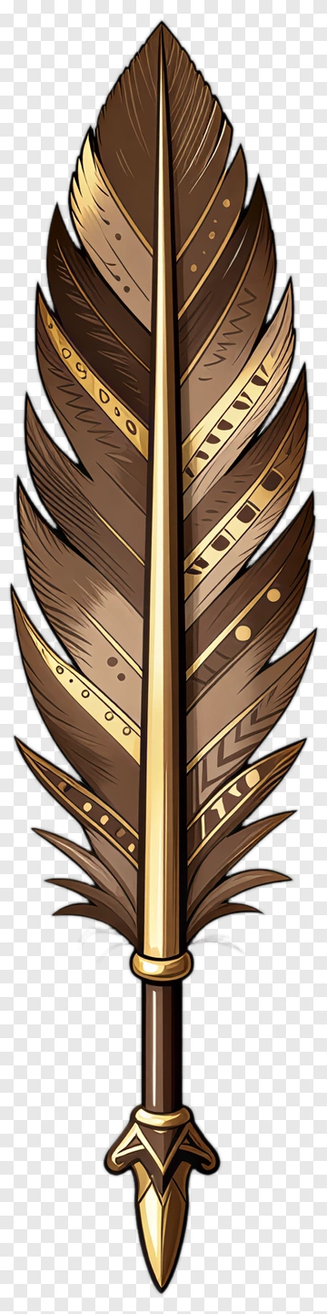 Decorative Feather Spear PNG