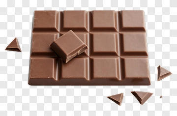 Chocolate Bar With Broken Pieces PNG