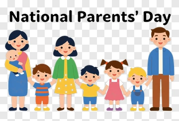Family Celebrating National Parents' Day PNG