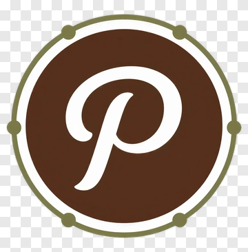 Brown Circular Logo With P PNG