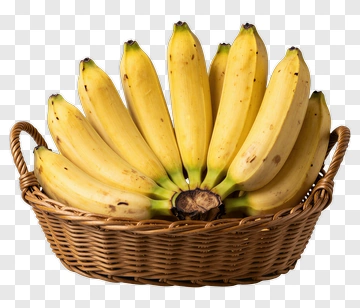 Basket Of Fresh Bananas PNG