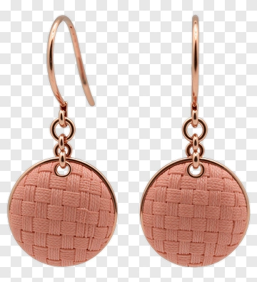 Woven Round Earrings PNG