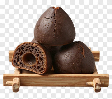 Chocolate Cake On A Wooden Tray PNG