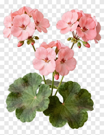 Pink Geranium Flowers PNG