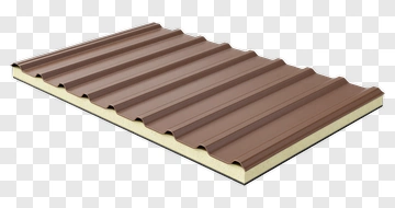 Brown Corrugated Metal Roof Panel PNG