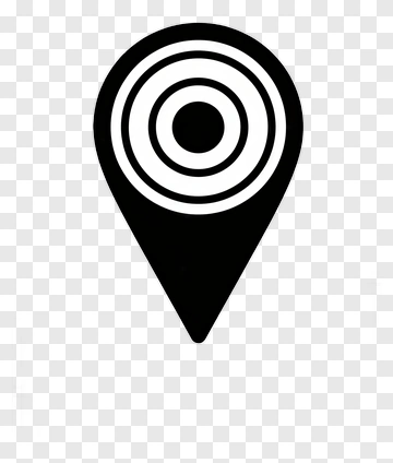 Location Pin With Target Design PNG
