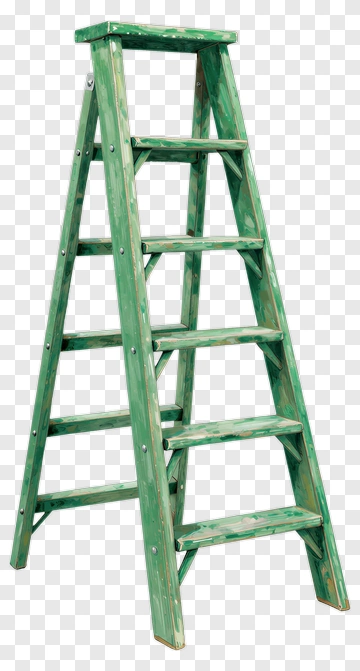 Green Step Ladder PNG