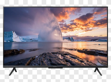 Television Displaying A Scenic Ocean View PNG