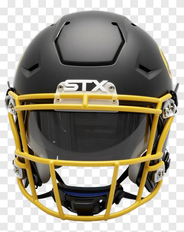 Football Helmet With Black And Yellow Design PNG