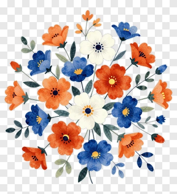 Colorful Floral Bouquet PNG