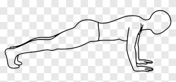 Person Doing A Push-Up PNG