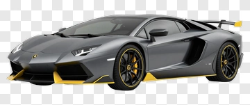 Sports Car With Yellow Accents PNG