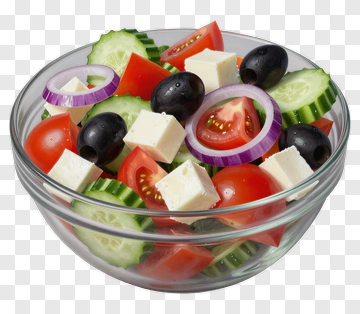 Fresh Vegetable Salad With Feta Cheese PNG