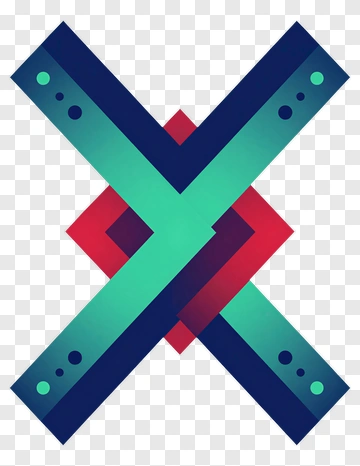 Geometric Abstract Design With Intersecting Shapes PNG