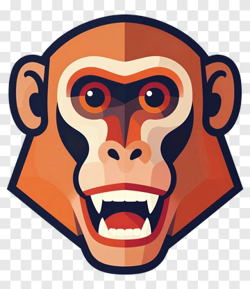 Cartoon Monkey Head PNG