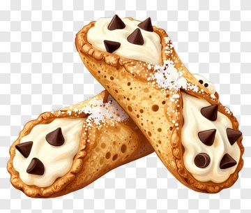 Delicious Cannoli With Chocolate Chips PNG