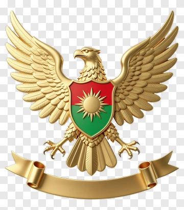 Golden Eagle Emblem With Shield PNG