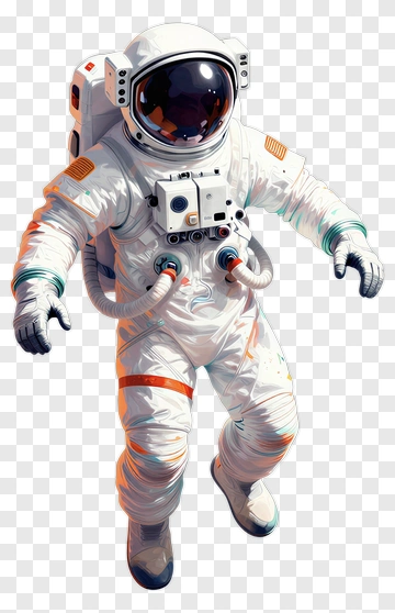 3D Astronaut Floating In Space PNG