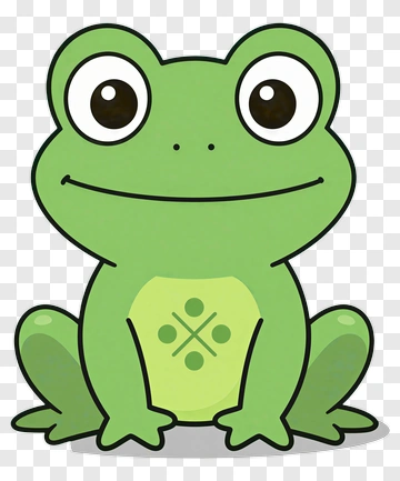 Cartoon Frog With Big Eyes PNG