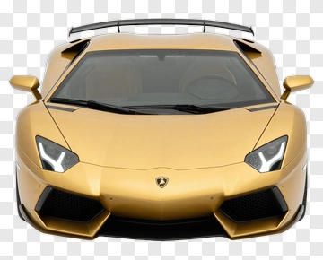 Gold Sports Car PNG