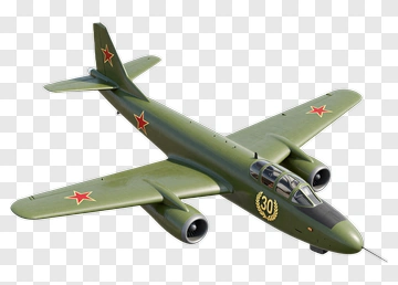 Military Aircraft With Red Stars PNG