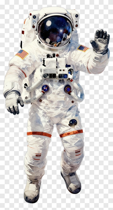 Astronaut In Space Suit Waving PNG
