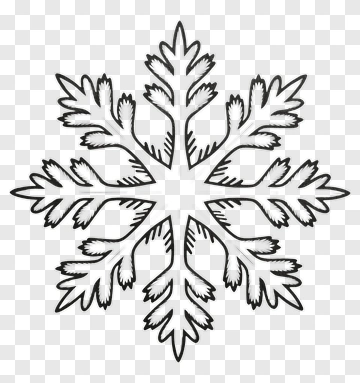 Snowflake With Leaf Patterns PNG