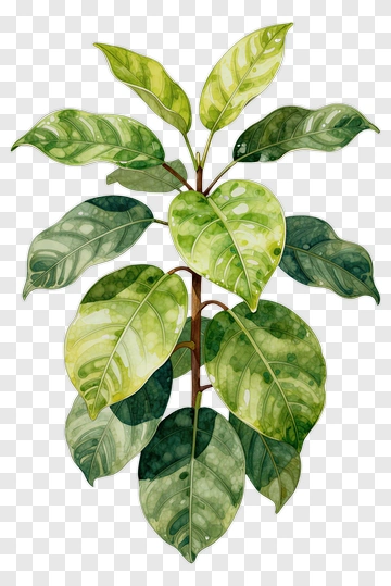 Colorful Leafy Plant PNG