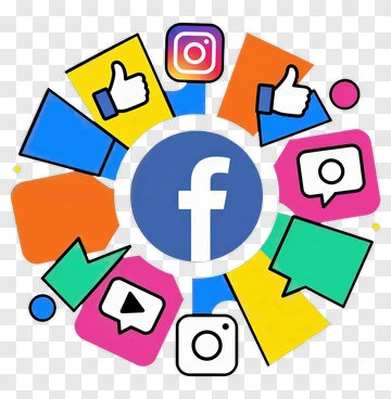 Social Media Icons And Communication Symbols PNG