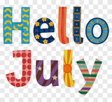 Hello July PNG