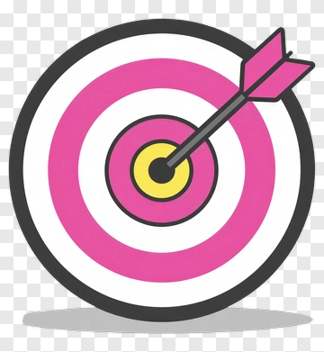 Pink Target With Arrow PNG