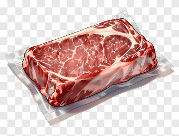 Raw Beef Steak In Packaging PNG