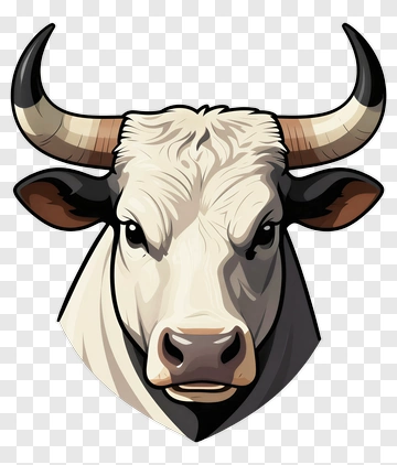 Cartoon Bull Head PNG
