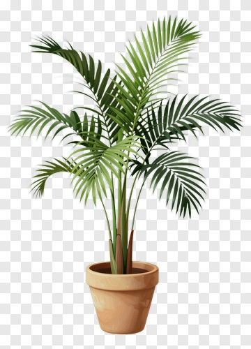 Potted Palm Plant PNG