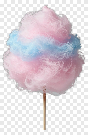 Cotton Candy On A Stick PNG