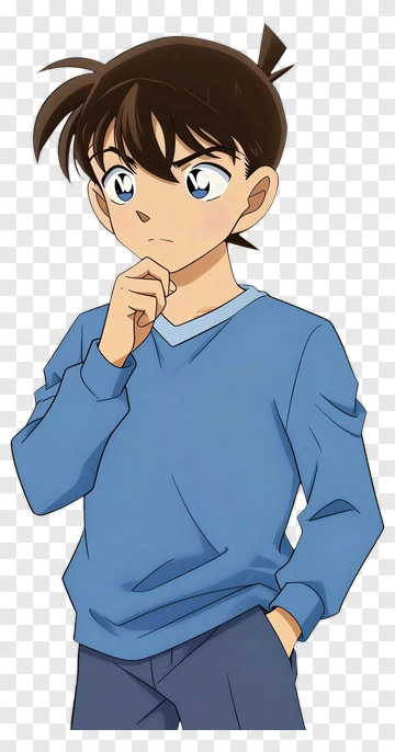 Thoughtful Boy In Blue Sweater PNG