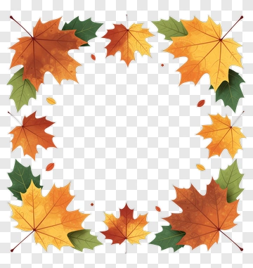 Autumn Leaf Frame PNG
